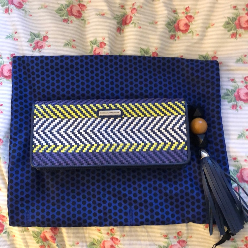 Rebecca Minkoff Honey Leather woven clutch